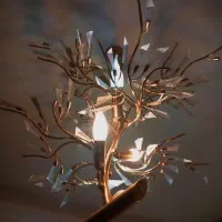 لوستر و آویز طلایی شیک اصل|لوستر و چراغ آویز|ساری, |دیوار