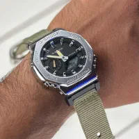 ساعت جی شاکGM2100فلزی سبز موتور ژاپن گارانتیgshock