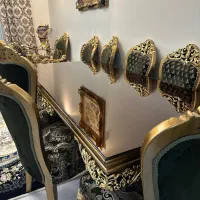 نهار خوری ۸ نفره ورق طلا