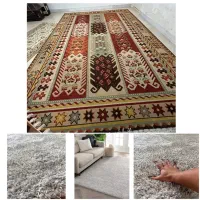 * گلیم فرش۱۲متری و تعدادی فرش شگی اسپورت نو *