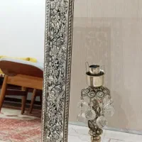 آینه شمعدان برنجی آبکاری نقره|آینه|تهران, مرزداران|دیوار