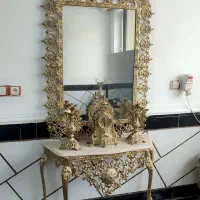 آینه شمعدان طرح برنز درجه یک ومبل راحتی