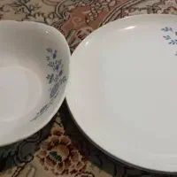 کاسه بشقاب گل آبی قدیمی