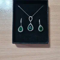 ست گردنبند و گوشواره (نقره)