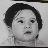 طراحی چهره سیاه قلم