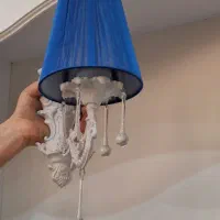 لوستر سه شاخه اتاق خواب|لوستر و چراغ آویز|ری, علایین|دیوار