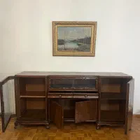 کنسول قدیمی تمام چوب گردو