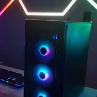 کیس گیمینگ با مانیتور وسایل دیگر|رایانه رومیزی|رشت, شهرک قدس|دیوار