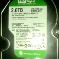 هارد دو 2 ترابایت وسترن سبز رنگ HDD