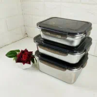 فروش ظرف غذا استیل 3 تایی برند یونیک