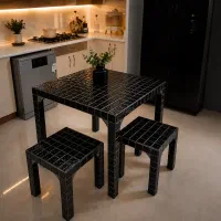میز و صندلی چوبی کاشی کاری شده دست ساز