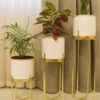 پایه گلدون  ست ۳تایی رنگ ثابت وتضمینی