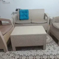 مبل ویلایی پلیمری طرح حصیری