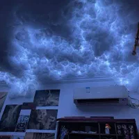 سقف ابری شلنگ نوری زیبایی|لامپ و چراغ|کرمانشاه, |دیوار