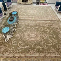 ۱جفت فرش ۹متری گردویی|فرش|پیشوا, |دیوار