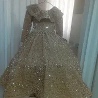 لباس پرنسسی پارچه مخمل پولکی