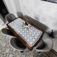 میز ۶ نفره چوبی همراه با صندلی