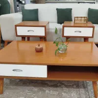 ست گل میزو عسلی چوب اصل