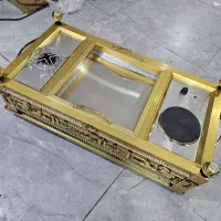 منقل آلومینیوم طلایی همراه ۴ کیلو شن مخصوص|اجاق گاز و لوازم برقی پخت‌وپز|اهواز, کوی علوی|دیوار