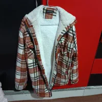 کاپشن مردانه چهارخانه سایز سه ایکس لارج