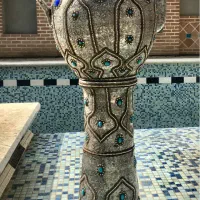 انتیک با ورق نقره و مرصع کاری کار دست