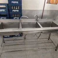 سینک سه قلو صنعتی