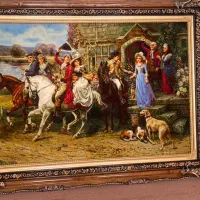 تابلو فرش لوکس فرانسوی بدرقه مخصوص خانه های اعیانی