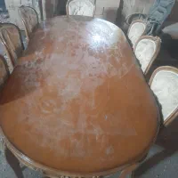 میز نهار خوری استیل تمام چوب