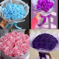 سفارش انواع باکس گل و دسته گل مصنوعی ( روبانی)