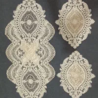 سرویس ۳تیکه جلو مبلی گیپور|پرده، رانر، رومیزی|نسیم‌شهر, |دیوار