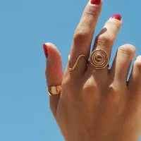 انگشتر دستساز دخترونه برنجی|جواهرات|نیشابور, دارایی|دیوار