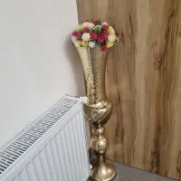 گلدون کریستال طلایی