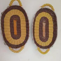 سبد نان و سبزی حصیری