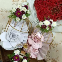 خنچه عروس و داماد سبد نون پنیر عروس