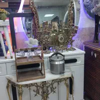 اینه شمعدان تمام برنز قدیمی|بوفه، ویترین، کنسول|تهران, جنت‌آباد مرکزی|دیوار