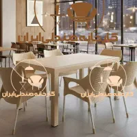 میز و صندلی پلاستیکی نهارخوری غذاخوری کافه طرح۱۰۰۲