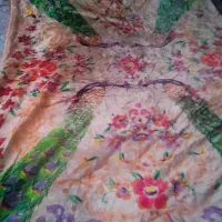 پتوی مخمل کاشان قدیمی|رختخواب، بالش، پتو|اصفهان, شیخ اشراق|دیوار