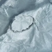 بنگل نقره طرح مارپیچ