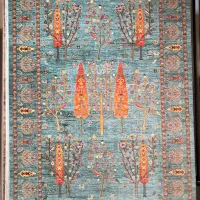 فرش ابریشمی آبی (درخت زندگانی )|فرش|رشت, حومه رشت|دیوار