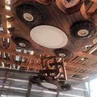 لوستر چوبی|لوستر و چراغ آویز|سنگر, |دیوار