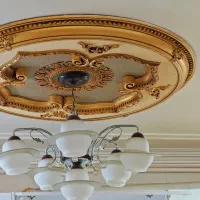 گل سقف ایتالیایی|لوستر و چراغ آویز|بهبهان, |دیوار