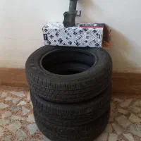 لاستیک ماشین ۳عددویک کمک ماشین جلو