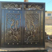 درب حیاط اماده اهن سنگین