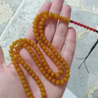 تسبیح کهربای تراش ناصر بدون مهر