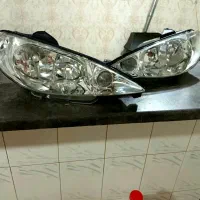 یک جفت چراغ جلو۲۰۶سالم و شفاف