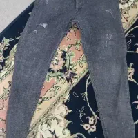 شلوار جین زاپدار ذغالی - ریکه