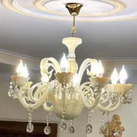 لوستر کریستالی هشت شاخه|لوستر و چراغ آویز|تهران, جوادیه تهرانپارس|دیوار