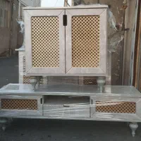 میز تلویزیون/کنسول آینه/و جاکفشی حصیری|میز تلویزیون|تهران, شهرک ولیعصر جنوبی|دیوار