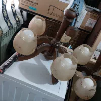 ۳ عدد لوستر چوبی زیبا|لوستر و چراغ آویز|رشت, کوی مهر|دیوار