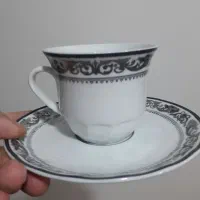 ۶عدد فنجان و نعلبکی پیش دستی چینی کاملا سالم نونو
